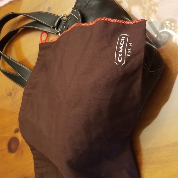 Coach Black Leather Medium Satchel with Top Zipper & Dust Bag, $65 - Picture 11 of 11